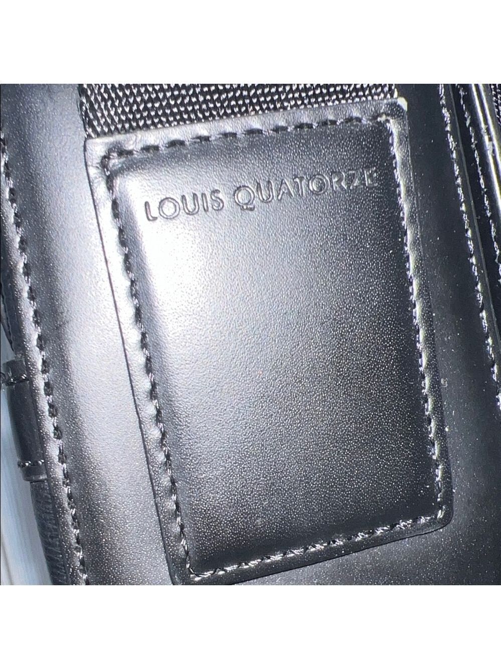 Louis Quatorze Black Leather Messenger Bag Crossbody Briefcase Satchel Laptop Wo - Picture 9 of 16